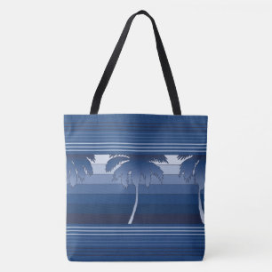 Hilo Hawaiian Handflatan Stripe Beach Bag Tygkasse