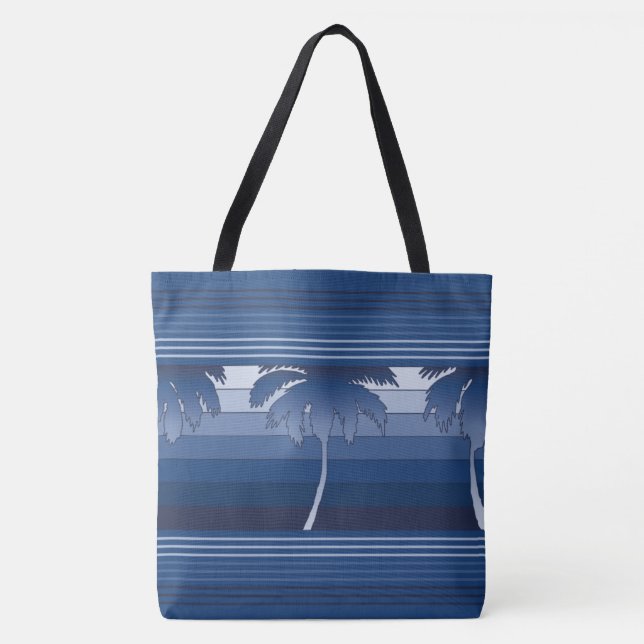 Hilo Hawaiian Handflatan Stripe Beach Bag Tygkasse (Framsida)
