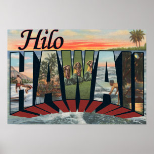 Hilo HawaiiLarge brev ScenesHilo, HI Poster