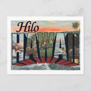 Hilo, HawaiiLarge Brev ScenesHilo, HI Vykort