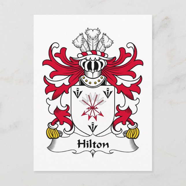 Hilton Family Crest Vykort (Framsida)