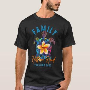 Hilton Head 2023 Tie Dye Sea Turtle Theme Family V T Shirt