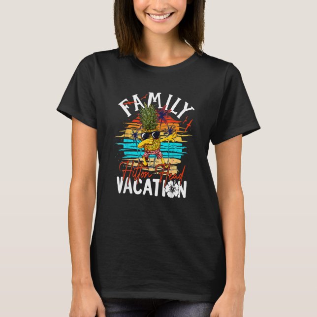 Hilton Head Beach Pineapple Matching Family, somma T Shirt (Framsida)