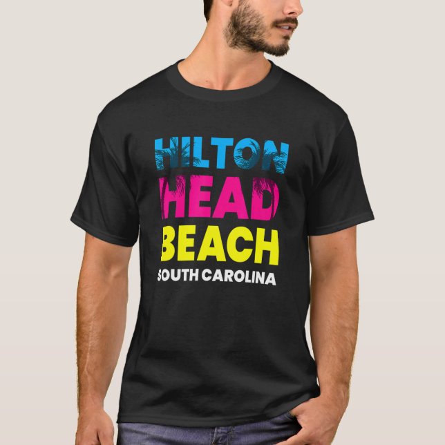 Hilton Head Beach Vacation Souvenir Summer Resa Co T Shirt (Framsida)