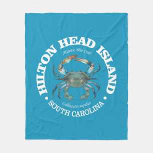 Hilton Head (blåkrabba) Fleecefilt