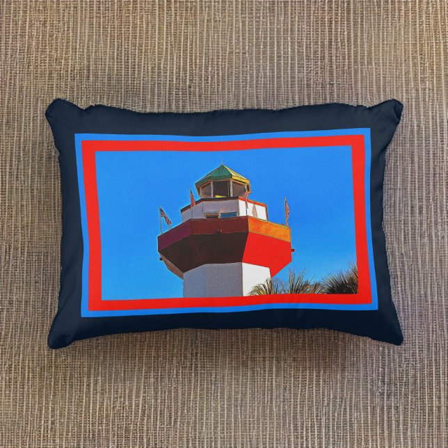 Hilton Head Harbor Town Lighthouse Accent Pillow Prydnadskudde (Skapare uppladdad)