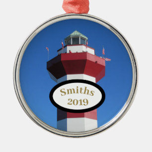 Hilton Head Harbour Town Anpassningsbar Circle Orn Julgransprydnad Metall