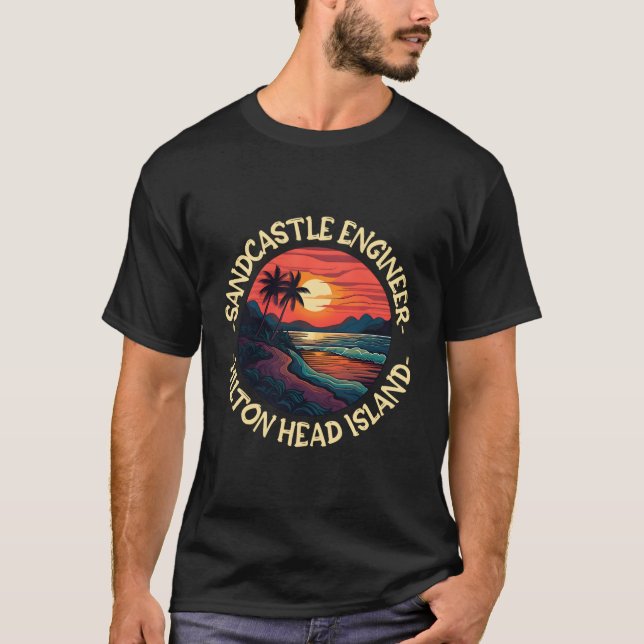 Hilton Head Island Beach Ord T Shirt (Framsida)