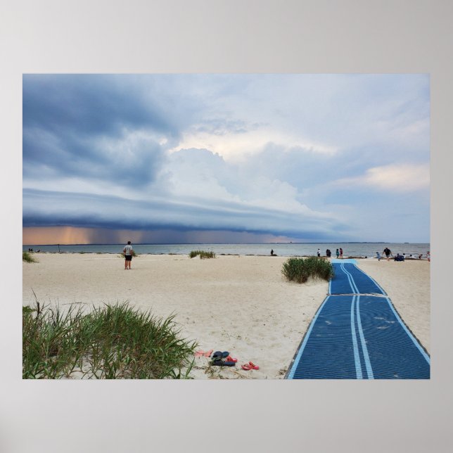 Hilton Head Island Beach Thunderstorm Boardpromena Poster (Framsidan)