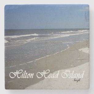 Hilton Head Island Coaster. för strandplatsmarmor Stenunderlägg