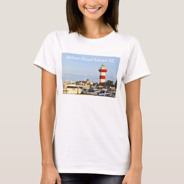 Hilton Head Island fyr på T-tröja Tee Shirt (Framsida)