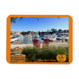 Hilton Head Island Harbor Town Marina Hej Fall Magnet