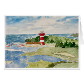 Hilton Head Island Harbour Town Lighthouse Card OBS Kort