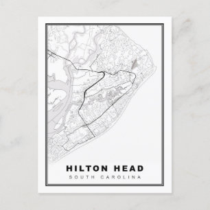 Hilton Head Island Karta Vykort