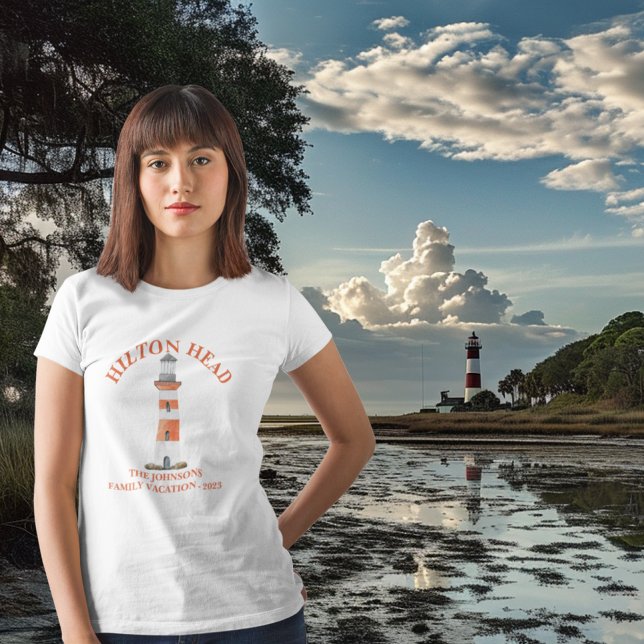 Hilton Head Island Lighthouse Harbour Town Familj  T Shirt (Skapare uppladdad)