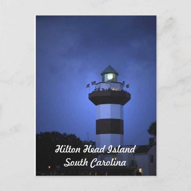 Hilton Head Island Lighthouse i South Carolina Vykort (Framsida)