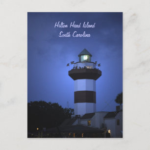 Hilton Head Island Lighthouse i South Carolina Vykort