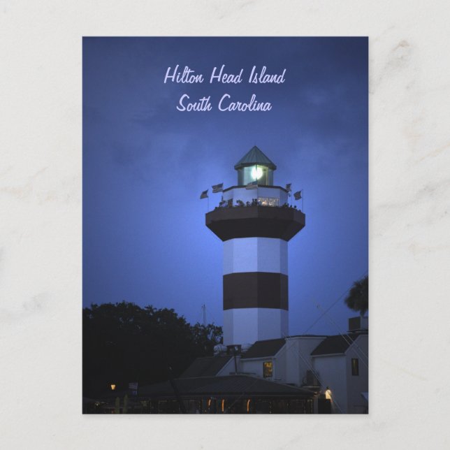 Hilton Head Island Lighthouse i South Carolina Vykort (Framsida)