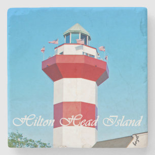 Hilton Head Island Lighthouse Underlägg med Text
