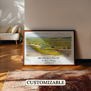 Hilton Head Island South Carolina Akvarell Poster