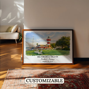 Hilton Head Island South Carolina Akvarell Poster