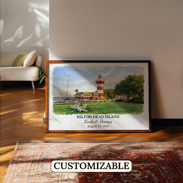 Hilton Head Island South Carolina Akvarell Poster (Skapare uppladdad)