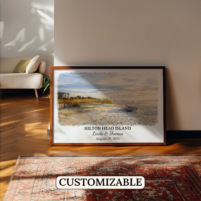 Hilton Head Island South Carolina Akvarell Poster (Skapare uppladdad)