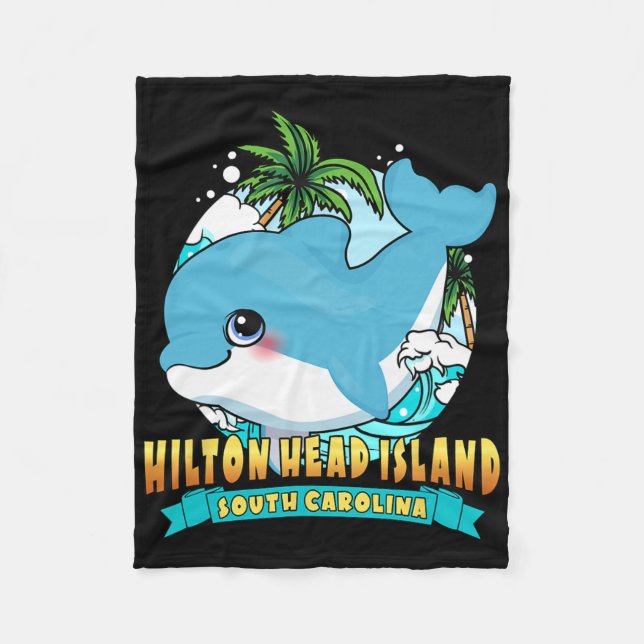 Hilton Head Island South Carolina Ba Fleecefilt (Framsidan)