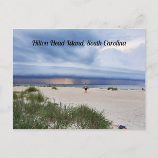 Hilton Head Island South Carolina Beach Storm Vykort