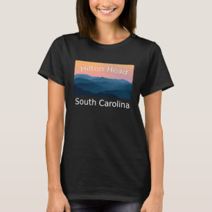 Hilton Head Island South Carolina Bergssolnedgång T Shirt