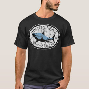 Hilton Head Island South Carolina Fishing Shark Fi T Shirt