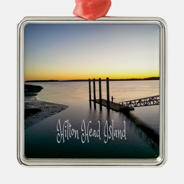 Hilton Head Island South Carolina Julgransprydnad Metall (Framsidan)