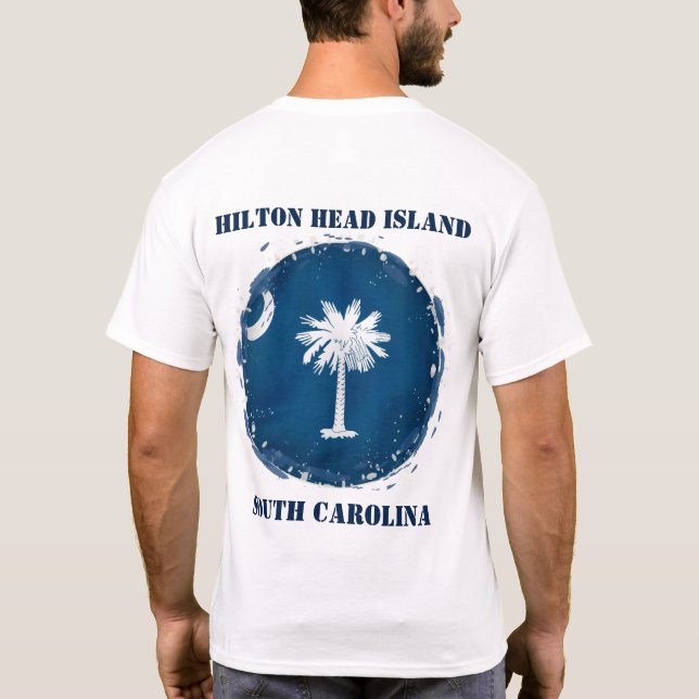 Hilton Head Island South Carolina Lowcountry Livin T Shirt (Baksida)