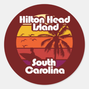 Hilton Head Island South Carolina Runt Klistermärke