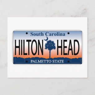 HILTON HEAD License Plate Vykort