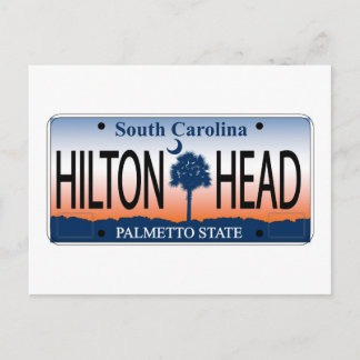 HILTON HEAD License Plate Vykort