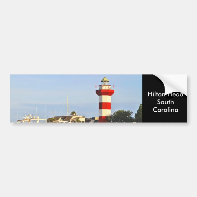 Hilton Head Lighthouse på Bumper Sticker Bildekal (Framsidan)