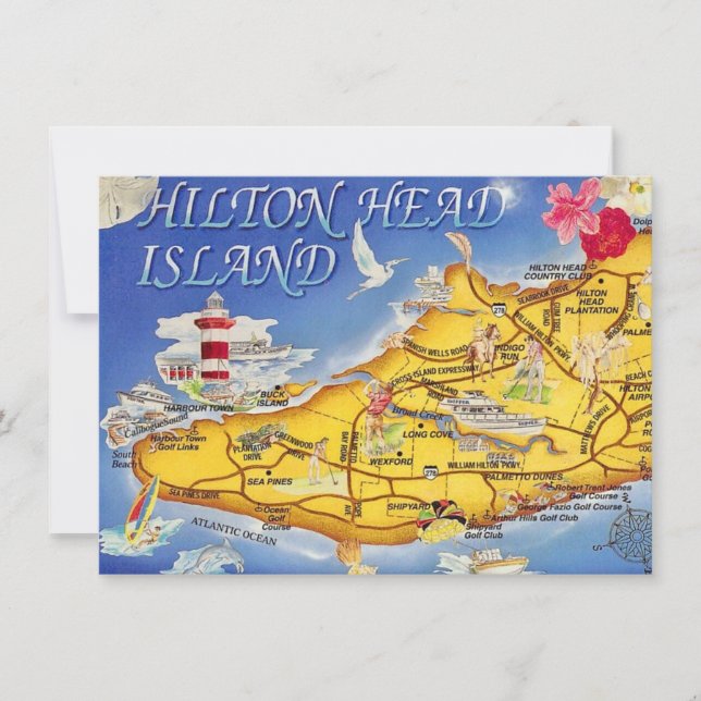 Hilton Head SC Flytta Announcement Julkort (Framsida)