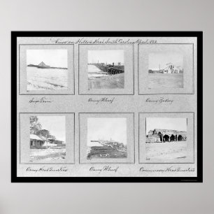 Hilton Head SC-fotokaraktärsteckningar 1862 Poster