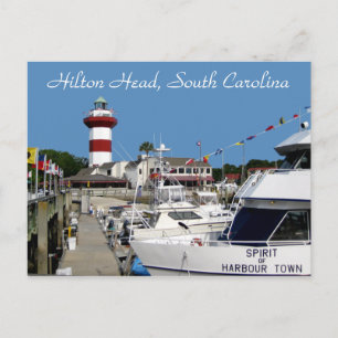 Hilton Head, SC Harbour Town Lighthouse Postcard Vykort