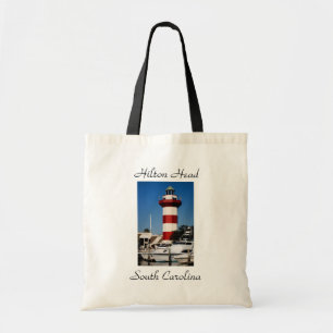 Hilton Head, SC Harbour Town Lighthouse Tote Bag Tygkasse
