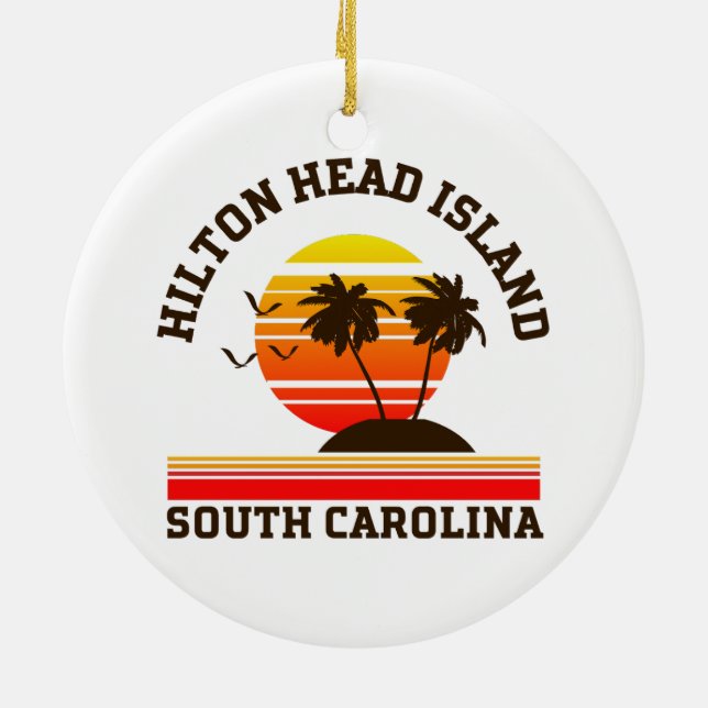 Hilton Head South Carolina Julgransprydnad Keramik (Baksidan)