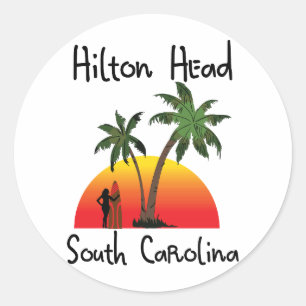 Hilton Head South Carolina Runt Klistermärke