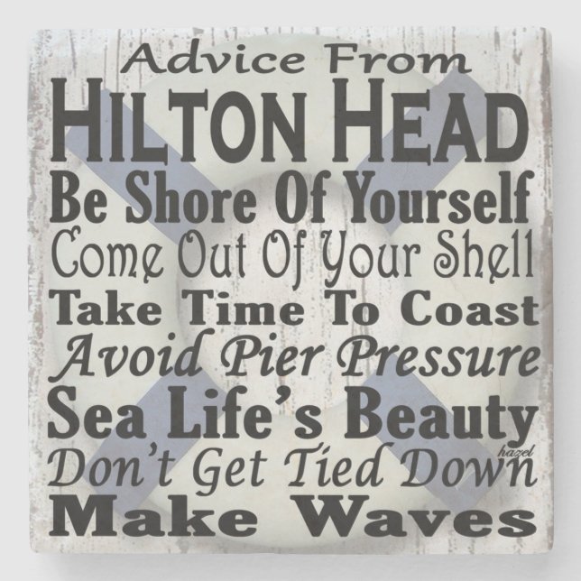 Hilton Head strandCoaster. Stenunderlägg (Framsidan)