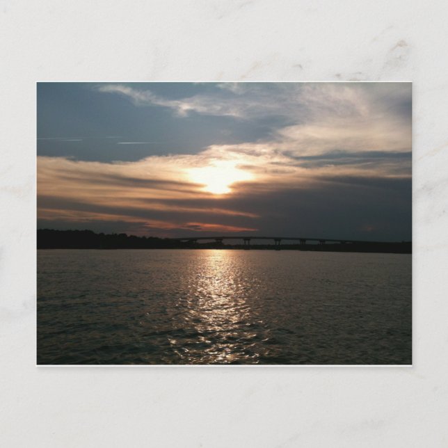 Hilton Head Sunset Vykort (Framsida)