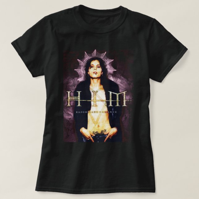Him Band Tee Razorblade Romantik HQ T-skjorta (Design framsida)