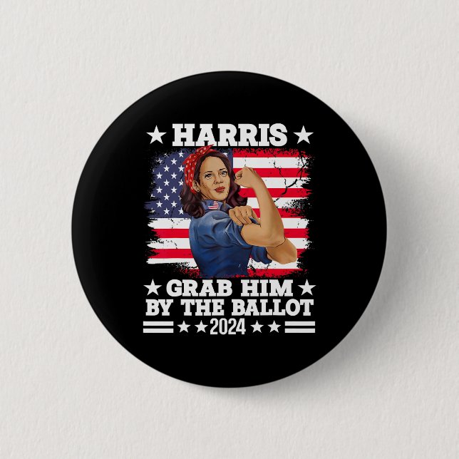 Him från Ballot Kamala 2024 Funny Harris Electio Knapp (Framsida)