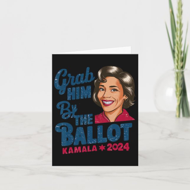 Him från Ballot Kamala 2024 Funny Harris Electio Kort (Framsida)