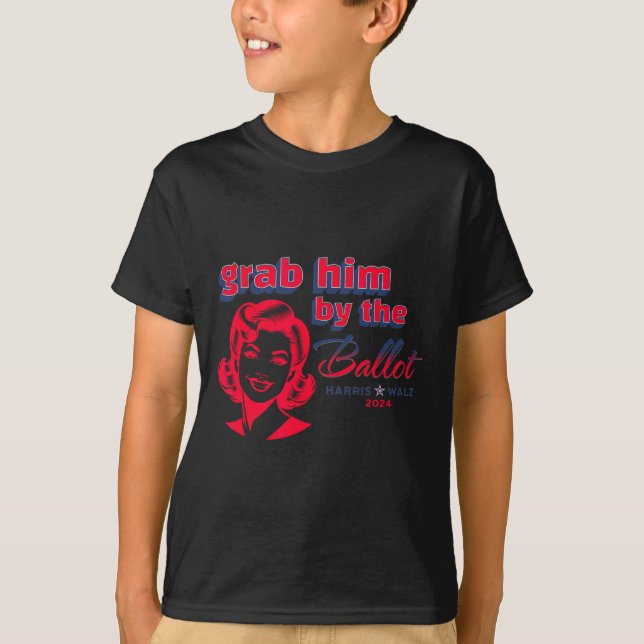 Him från Ballot Kamala 2024 Funny Harris Electio T Shirt (Framsida)