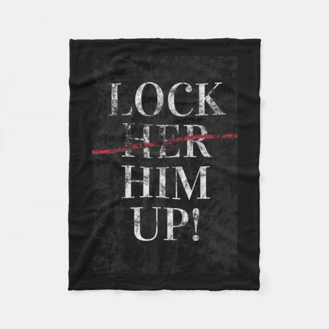 Him Up Anti Trump Funny Mike Flynn Pro Hillary Fleecefilt (Framsidan)